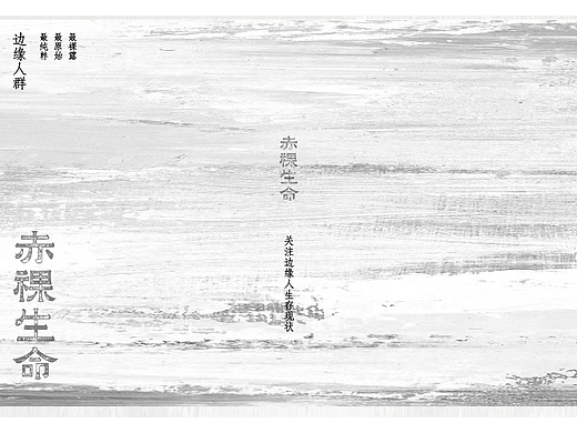 《赤裸生命》边缘人群书籍设计
