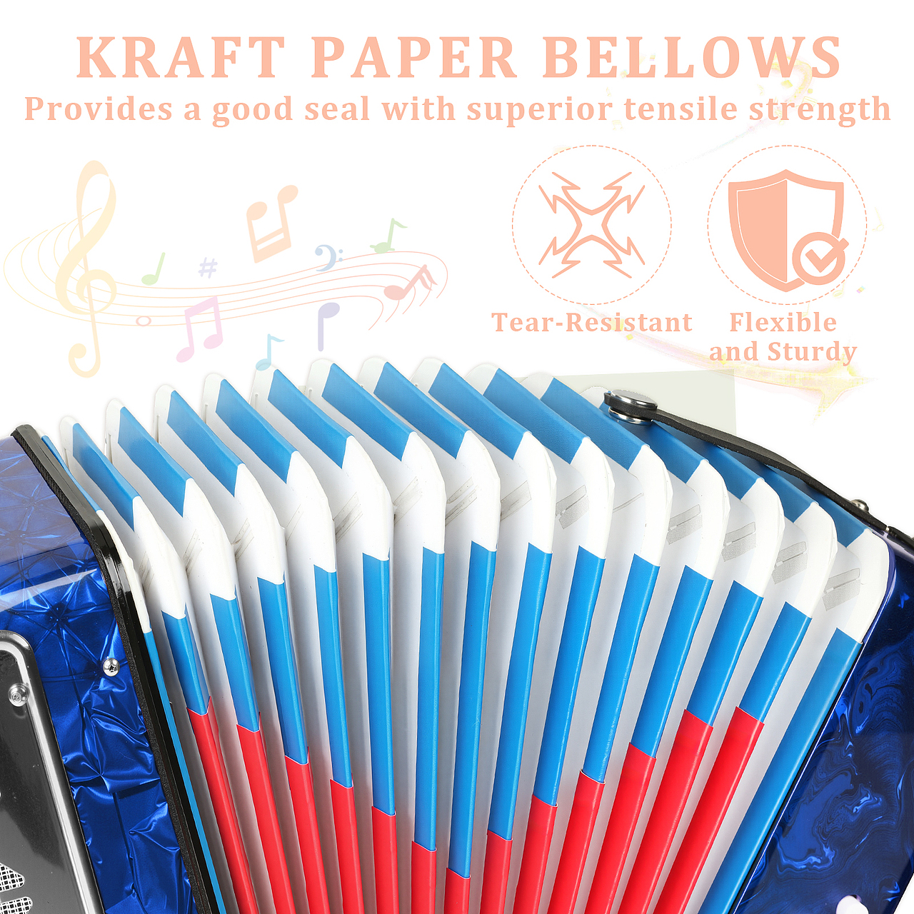 儿童款手风琴拍摄精修主图