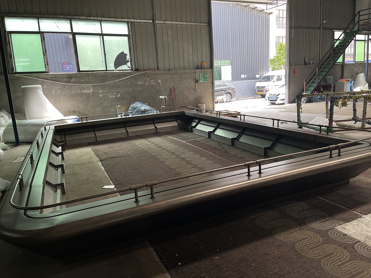 地产售楼部不锈钢圆形沙盘底座