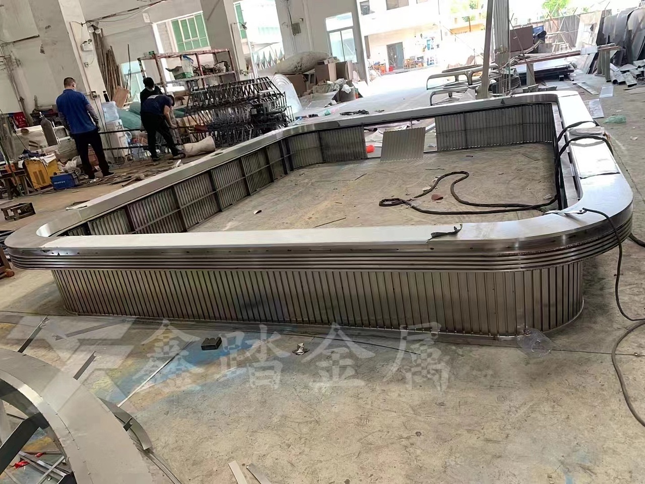 地产售楼部不锈钢圆形沙盘底座