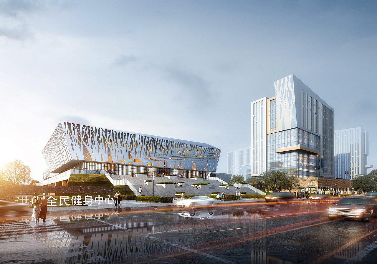 洪山全民健身中心SU模型下载