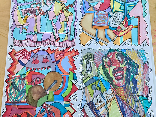 情绪抽象手绘画