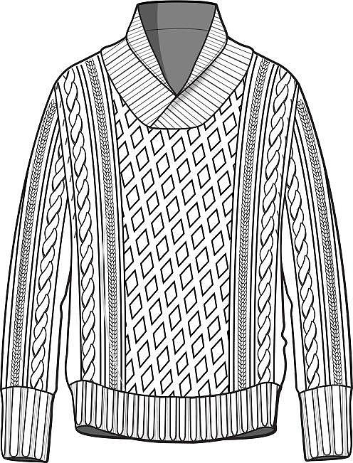 滕宏—CDR绘制套头毛衫系列款式图（图ZMzg4OTc5NzQw） - 休闲/流行服饰 - 站酷设计师滕宏原创素材 - 站酷ZCOOL