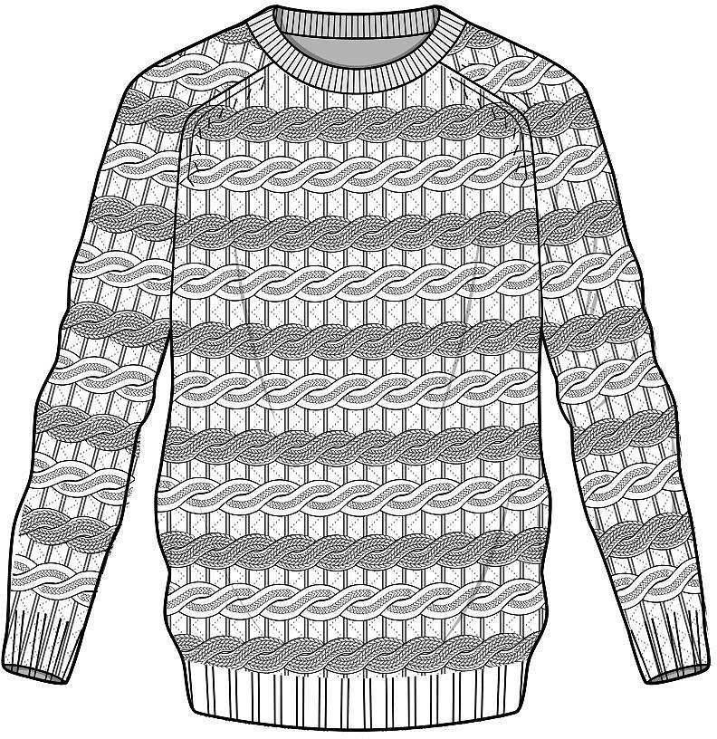 滕宏—CDR绘制套头毛衫系列款式图（图ZMzg4OTgwMDYw） - 休闲/流行服饰 - 站酷设计师滕宏原创素材 - 站酷ZCOOL