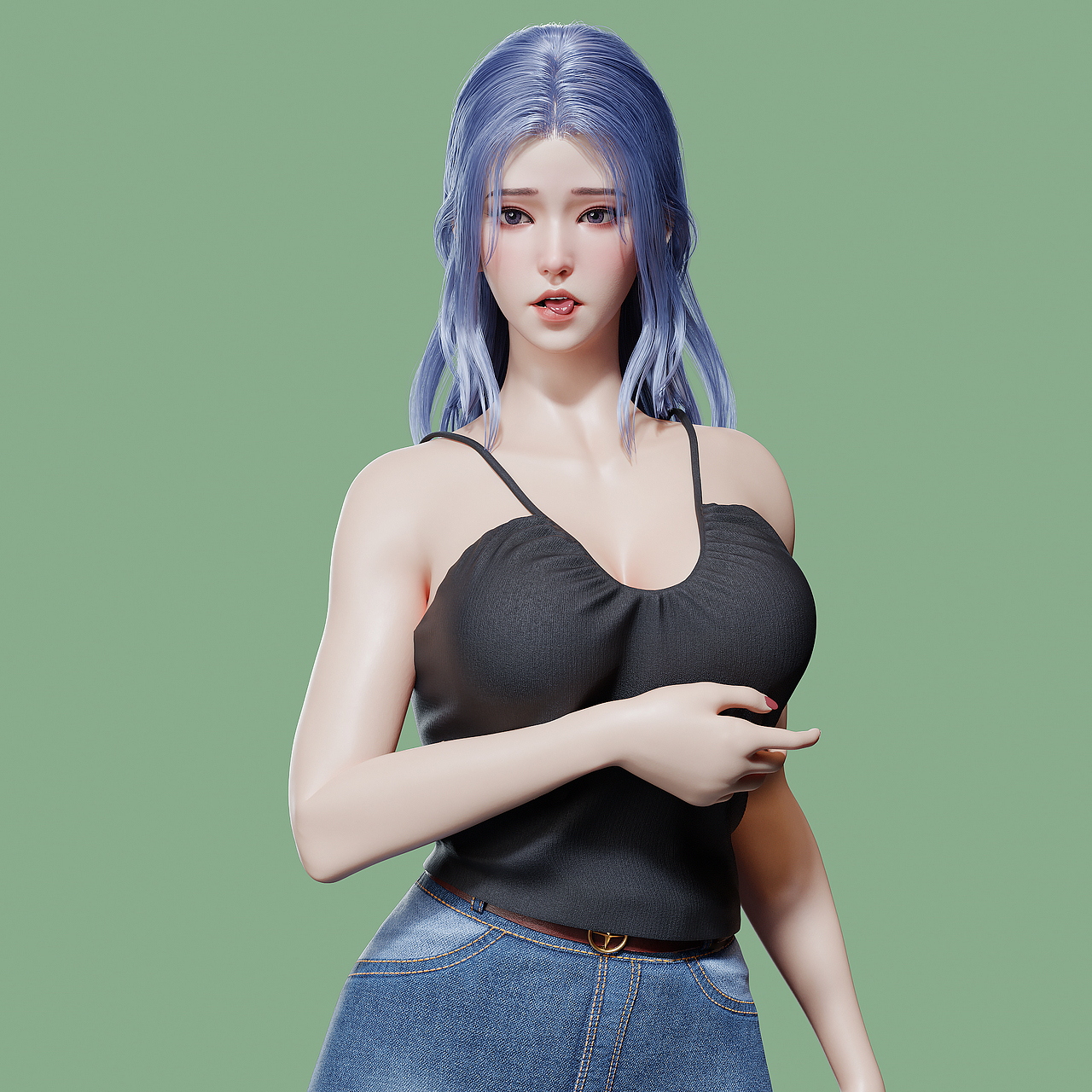 蓝发可爱妹纸（图ZMzg4OTgwNDg0） - 人物/生物 - 站酷设计师狙煌绯pig原创素材 - 站酷ZCOOL