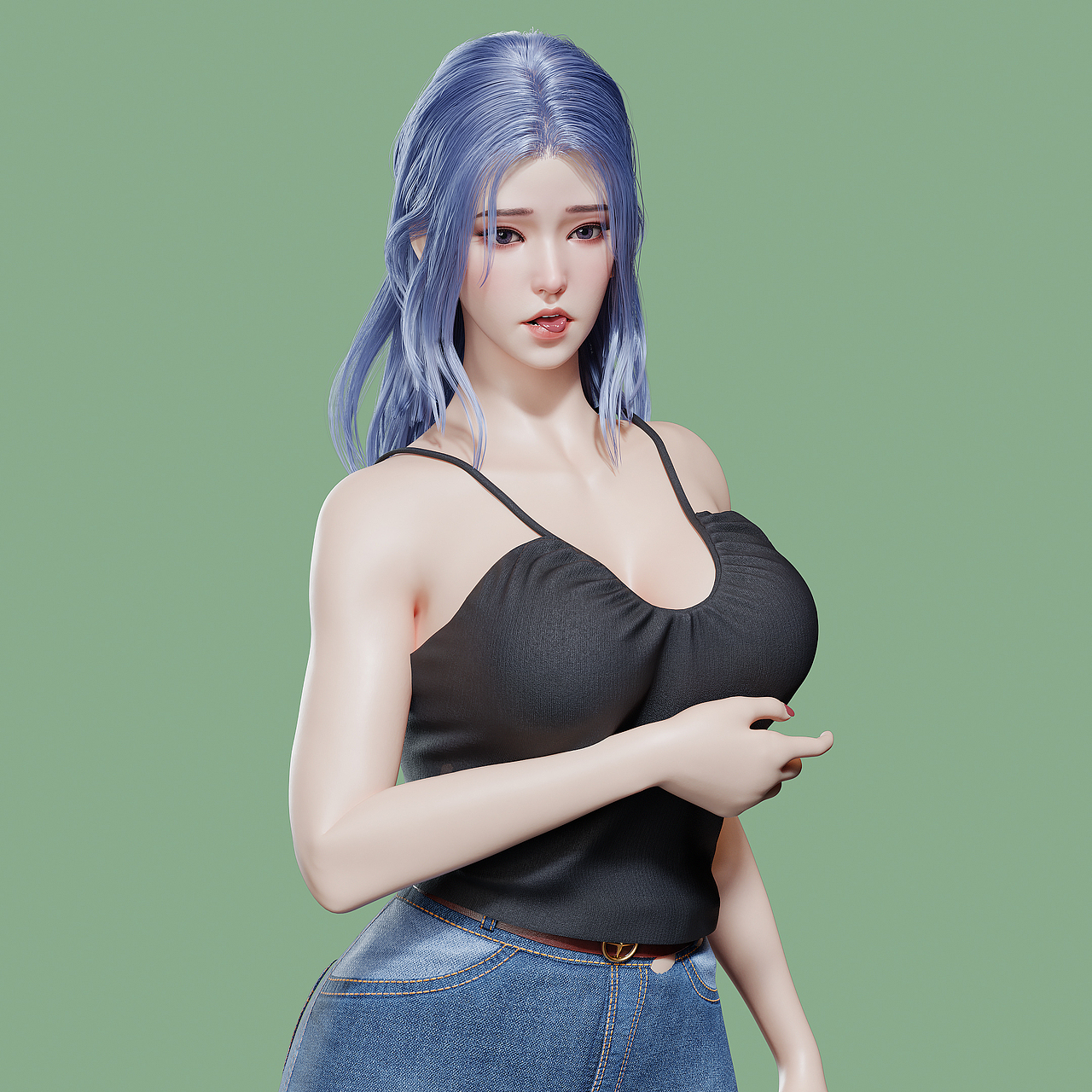 蓝发可爱妹纸（图ZMzg4OTgwNDg4） - 人物/生物 - 站酷设计师狙煌绯pig原创素材 - 站酷ZCOOL