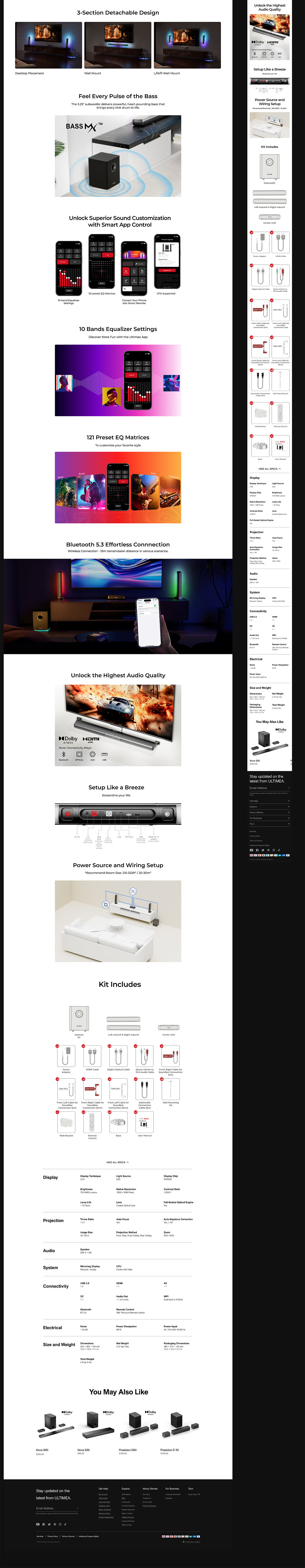拓觅 Apollo S80 Soundbar with Dolby Atmos 声霸