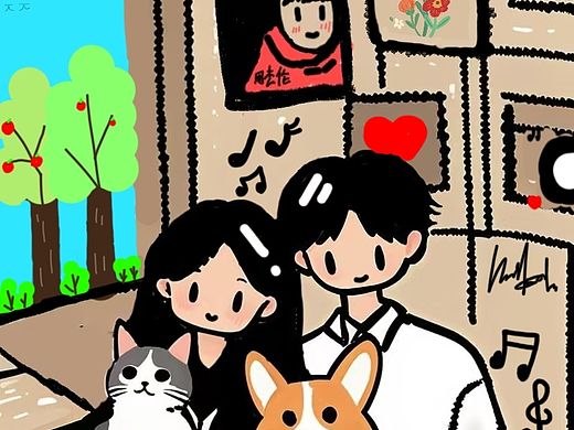 Q版小人手绘定制