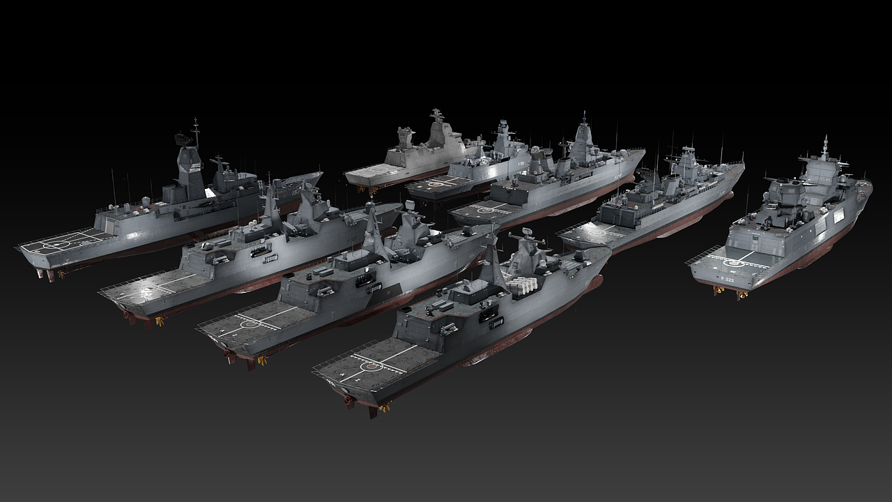 【Blender建模】MEKO型护卫舰总集