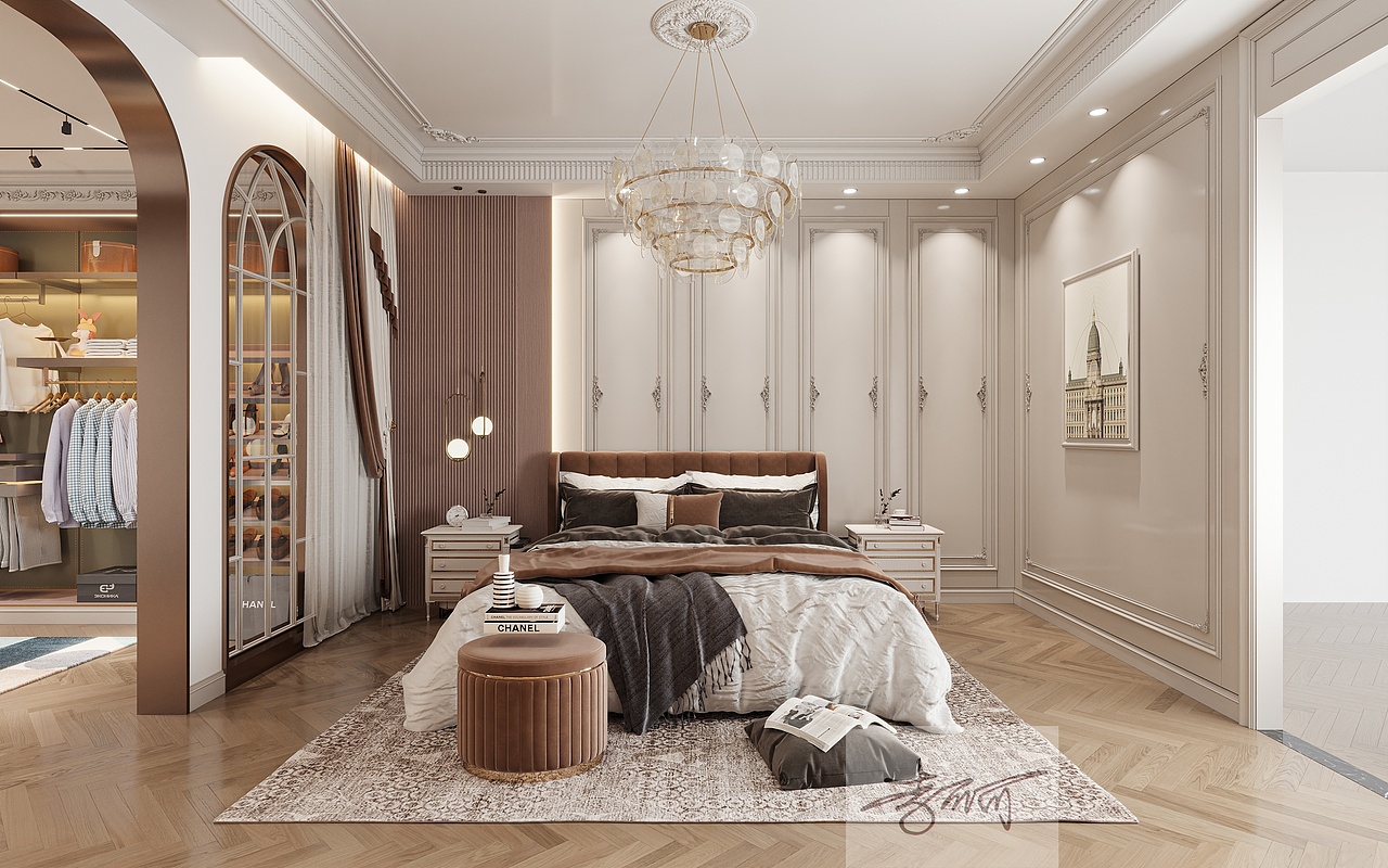 轻法式家装丨褪去繁复，拥抱法式慵懒的诗意栖居（图ZMzg5MDE5NjA0） - 家装设计 - 站酷设计师效果图李可可原创素材 - 站酷ZCOOL