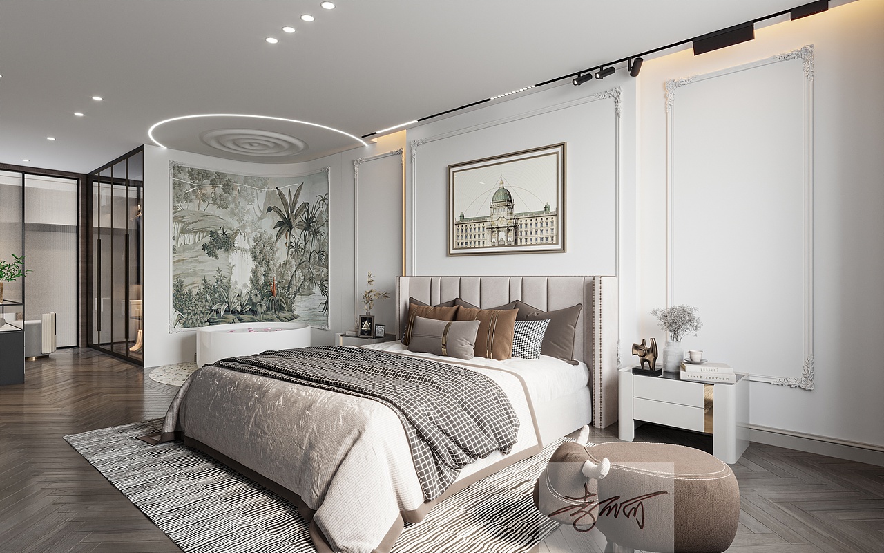 轻法式家装丨褪去繁复，拥抱法式慵懒的诗意栖居（图ZMzg5MDE5NjAw） - 家装设计 - 站酷设计师效果图李可可原创素材 - 站酷ZCOOL