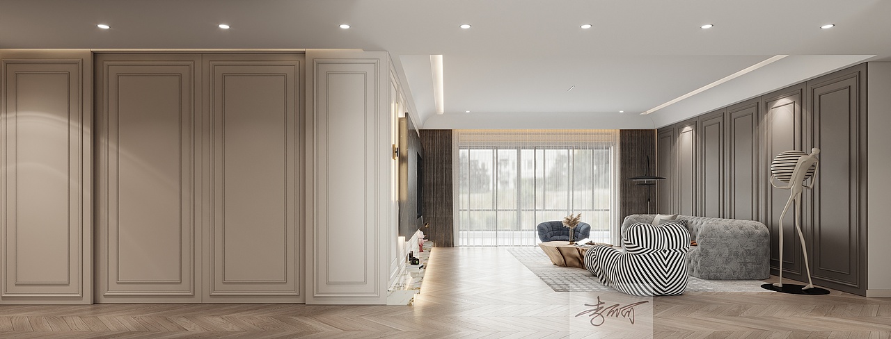 轻法式家装丨褪去繁复，拥抱法式慵懒的诗意栖居（图ZMzg5MDE5NjIw） - 家装设计 - 站酷设计师效果图李可可原创素材 - 站酷ZCOOL