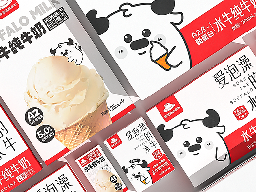 爱泡澡的水牛丨「天然慢养x珍稀奶源」 包装设计案例