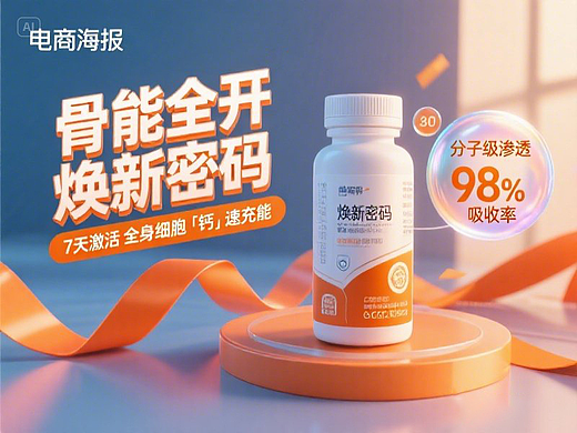 试用即梦3.0——保健品海报