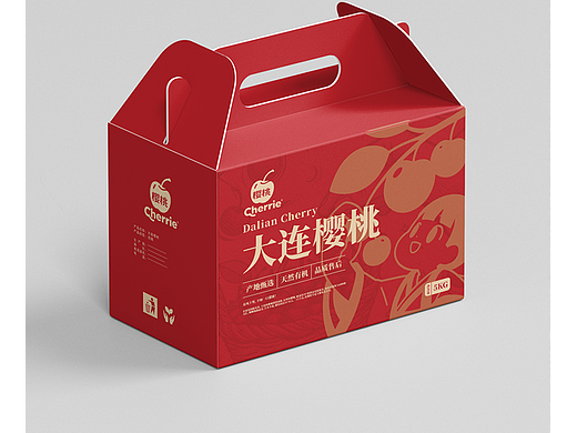 樱桃包装礼盒瓦楞盒设计