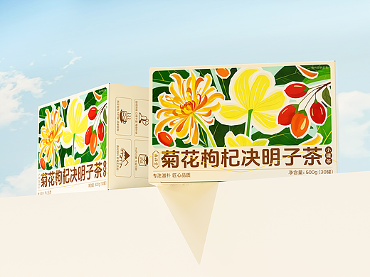 奥祥堂®菊花枸杞决明子小罐茶包装设计