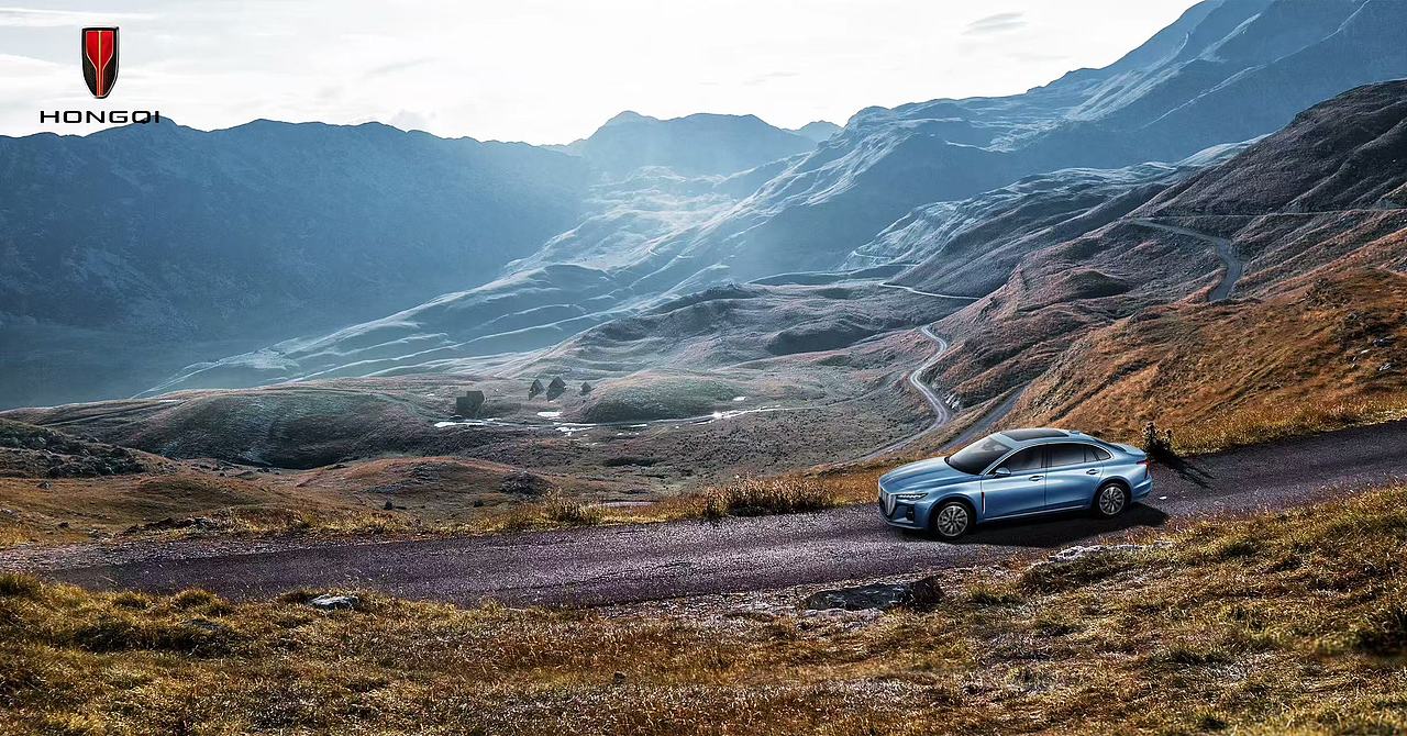 红旗汽车-风景/建筑海报