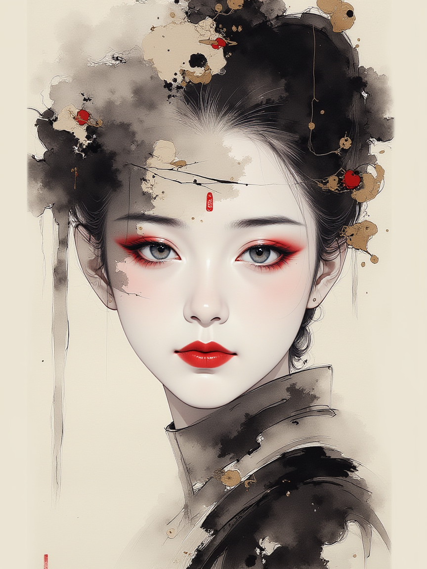 这AIGC工具杀疯了!枯笔皴擦+AI随机墨点,每张头像都是独一无二的东方哲学!