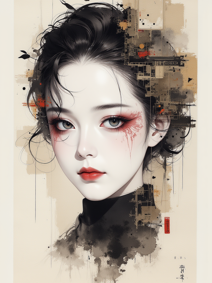 这AIGC工具杀疯了!枯笔皴擦+AI随机墨点,每张头像都是独一无二的东方哲学!