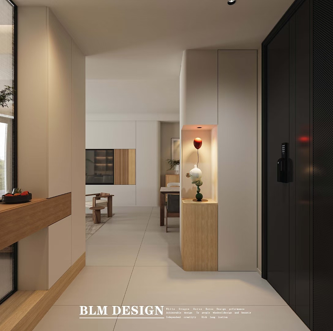 白龙马效果图-现代原木