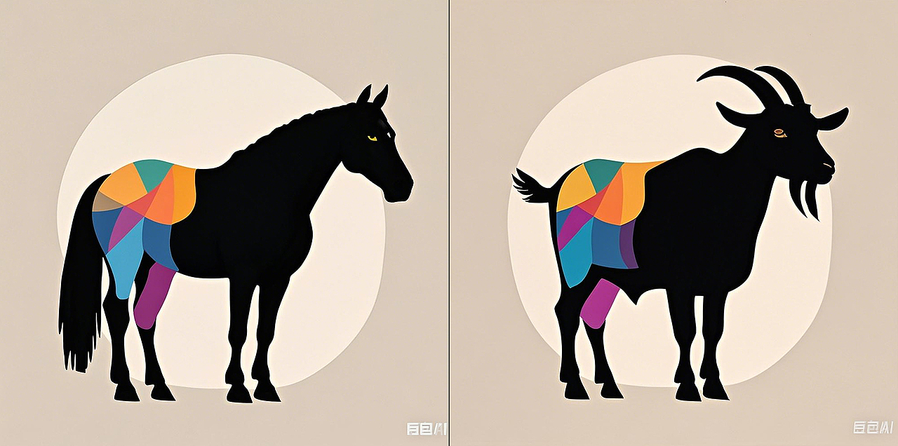 AI人工智能生成 十二生肖 鼠牛虎兔 龙蛇马羊 猴鸡狗猪