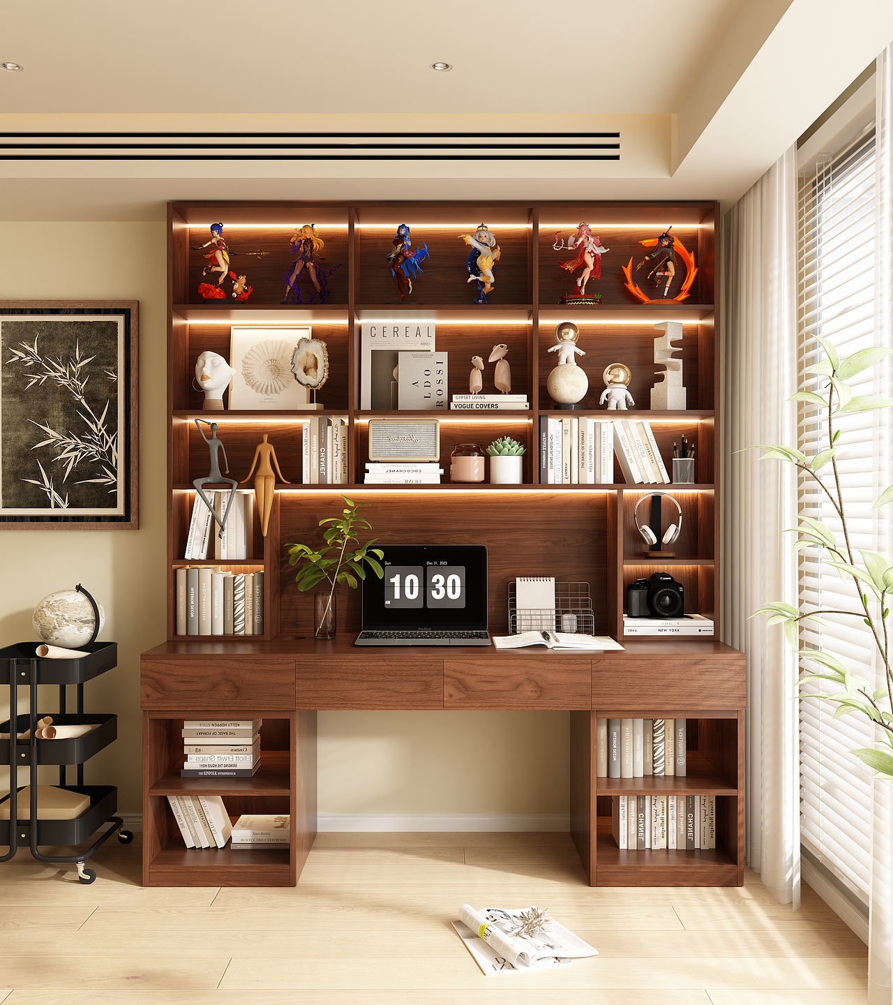 天猫京东-衣柜书桌-3D效果图