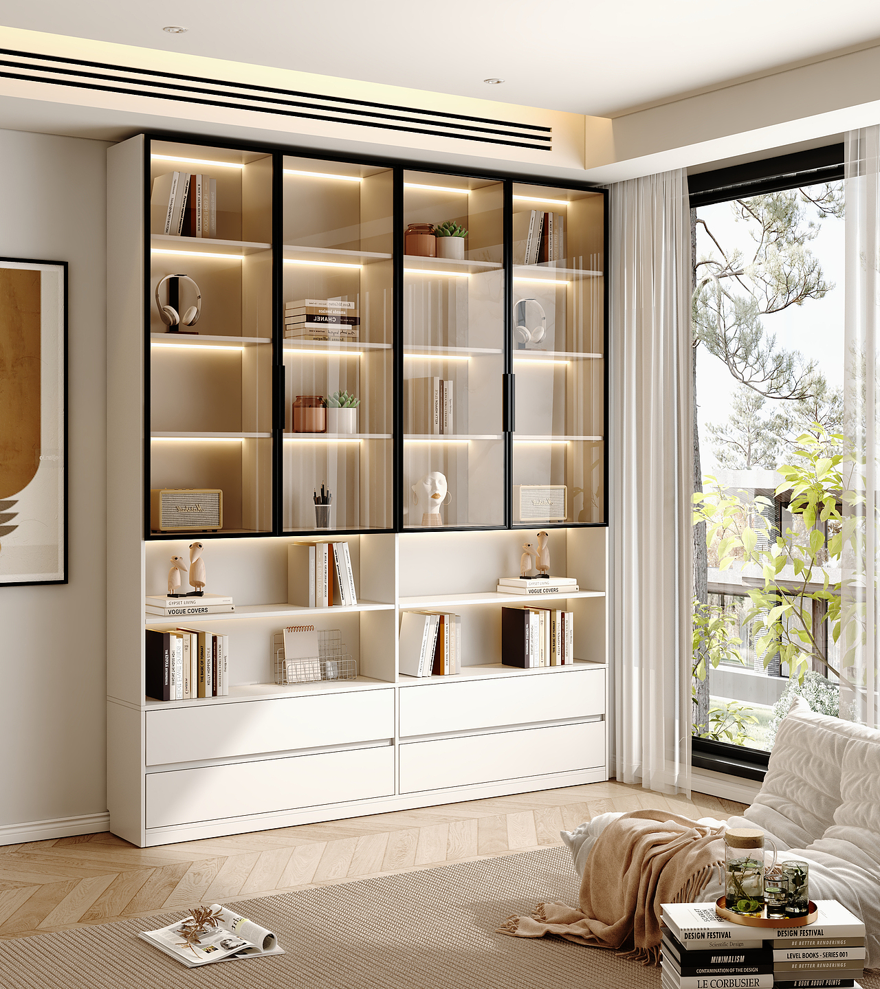 天猫京东-衣柜书桌-3D效果图