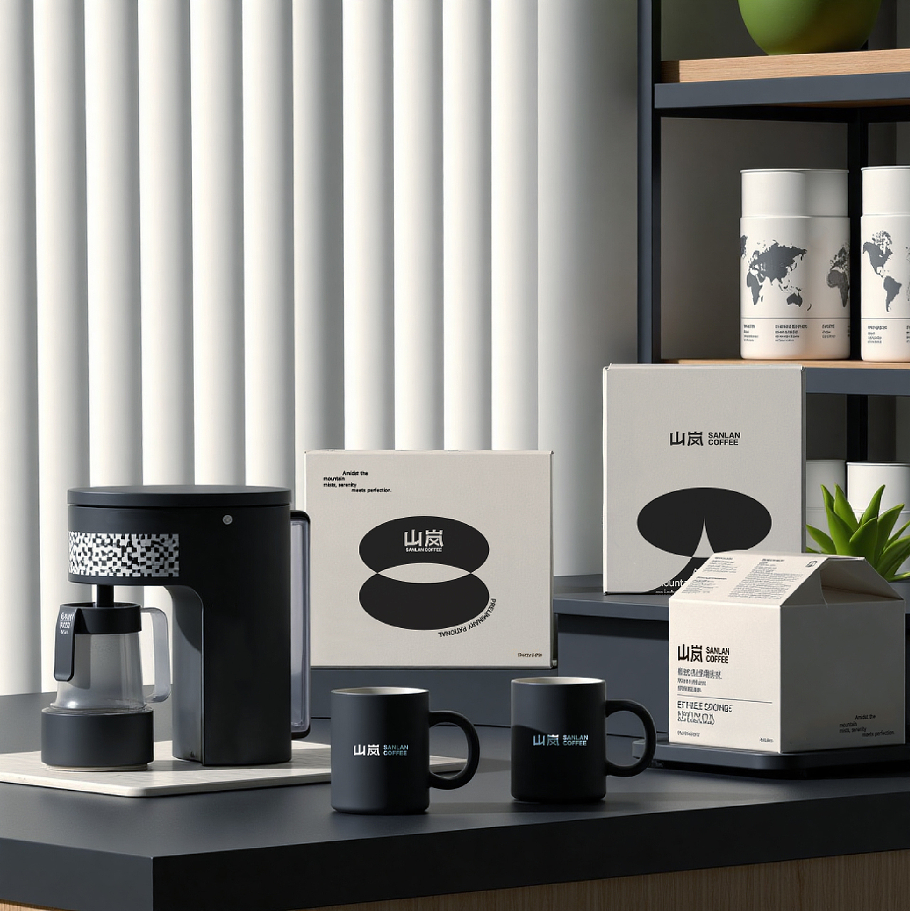 山岚-咖啡品牌全案设计丨标志/VI