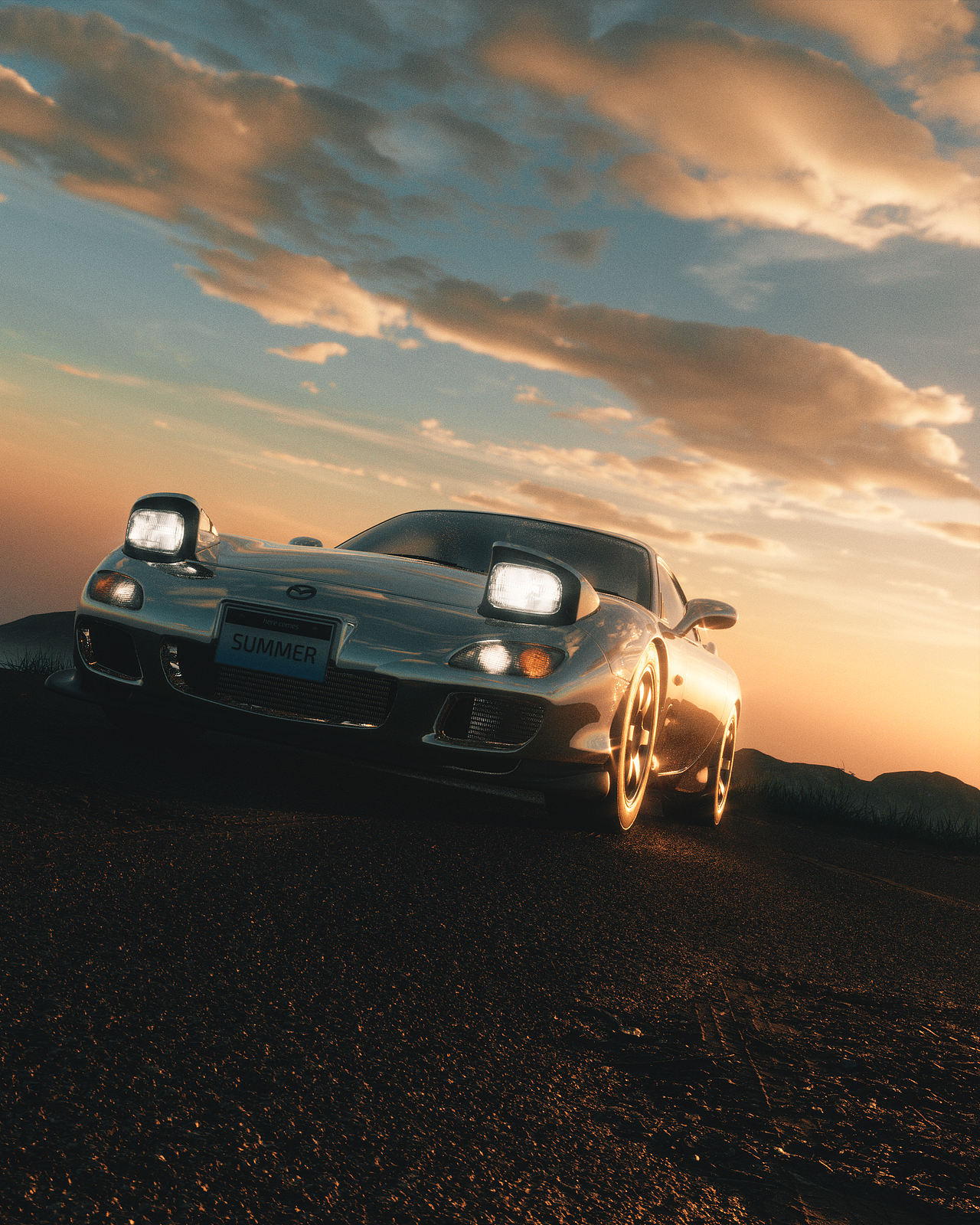Mazda RX-7「夏天吹吹风」（图ZMzg5MTU1NDgw） - 机械/交通 - 站酷设计师YumaoYumao原创素材 - 站酷ZCOOL