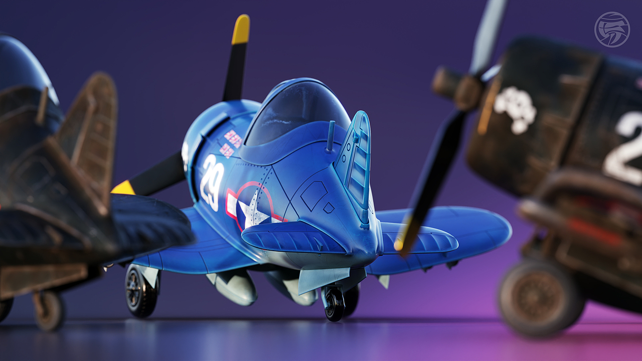 F4U-海盗战斗机-Q版（图ZMzg5MTYzOTQ0） - 产品 - 站酷设计师老虎子原创素材 - 站酷ZCOOL