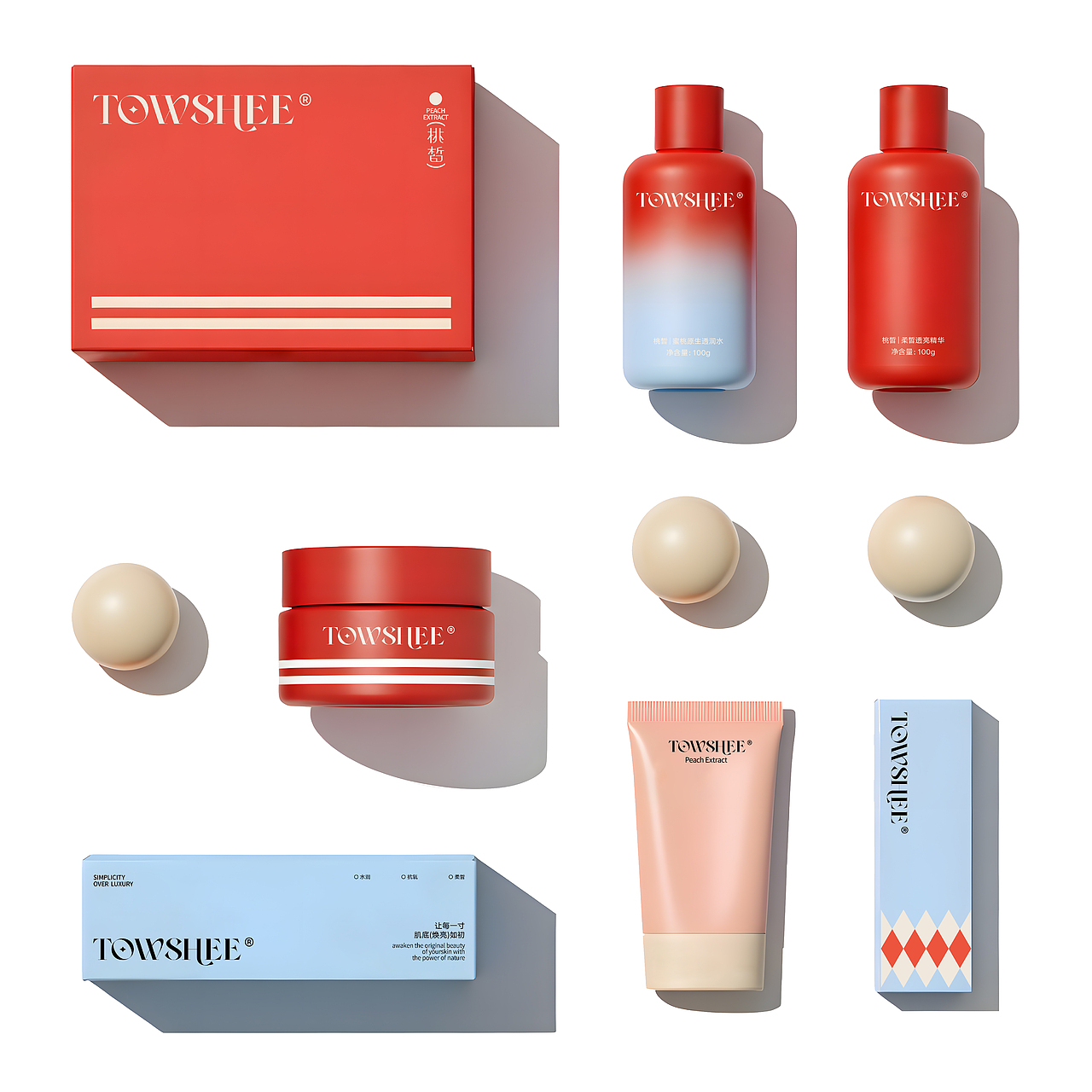桃皙TOWSHEE | 护肤品牌设计