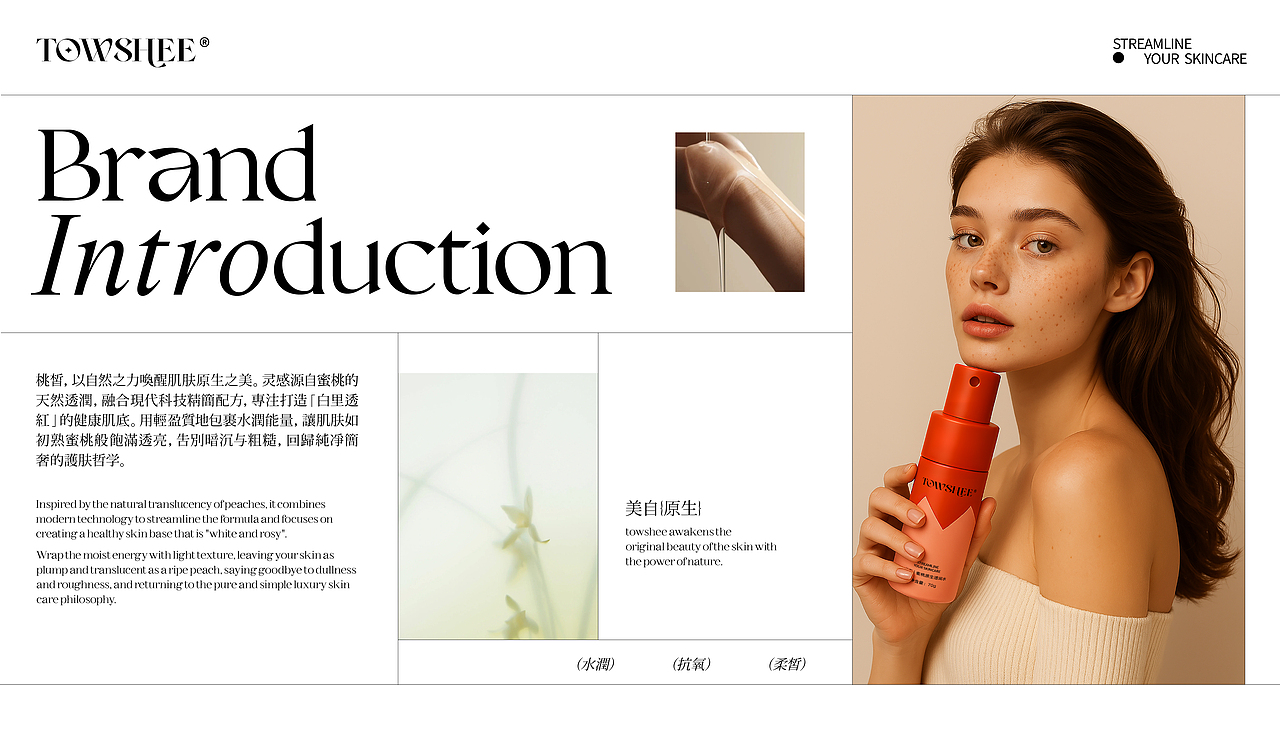 桃皙TOWSHEE | 护肤品牌设计