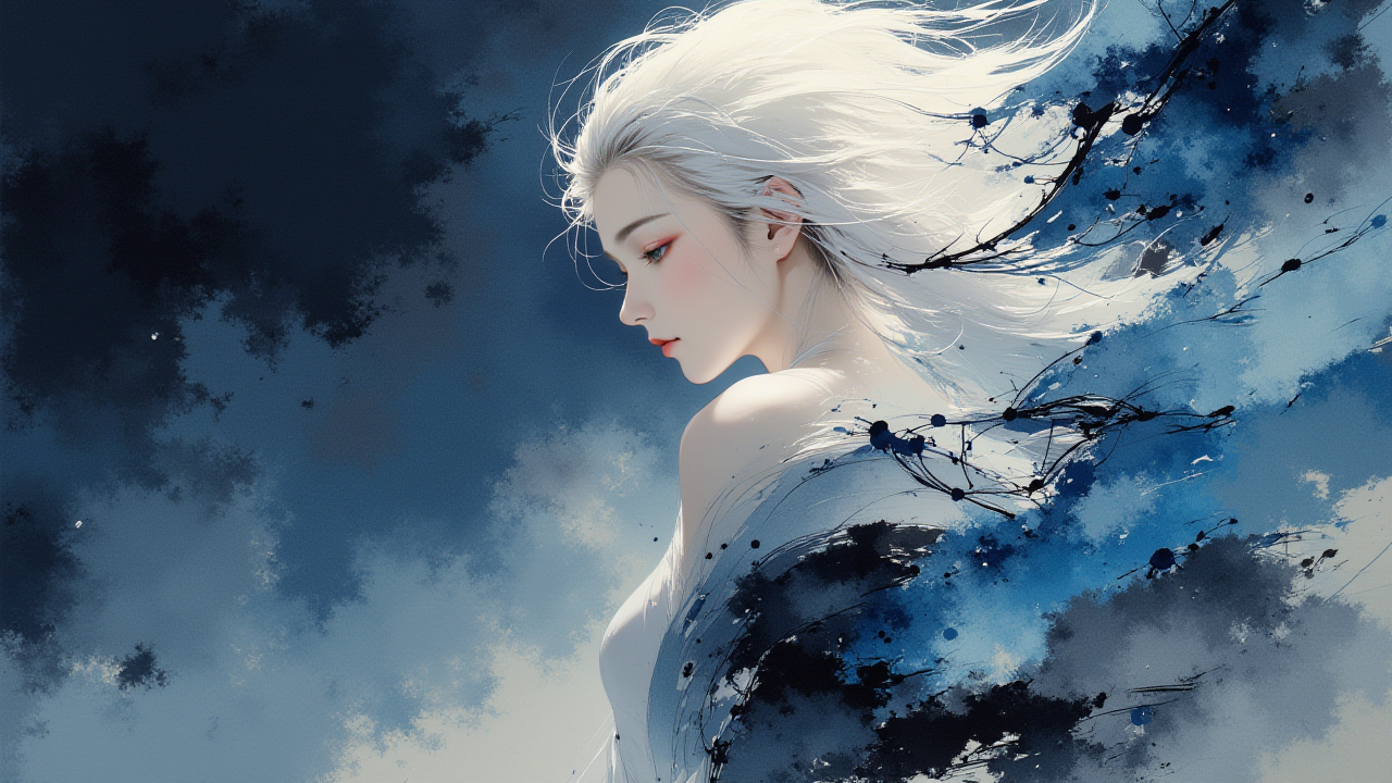 AIGC国画革命:动态沙粒与绸缎摩擦算法,武侠美学遇上赛博水墨!