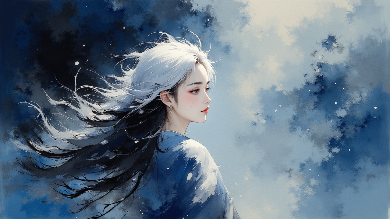 AIGC国画革命:动态沙粒与绸缎摩擦算法,武侠美学遇上赛博水墨!