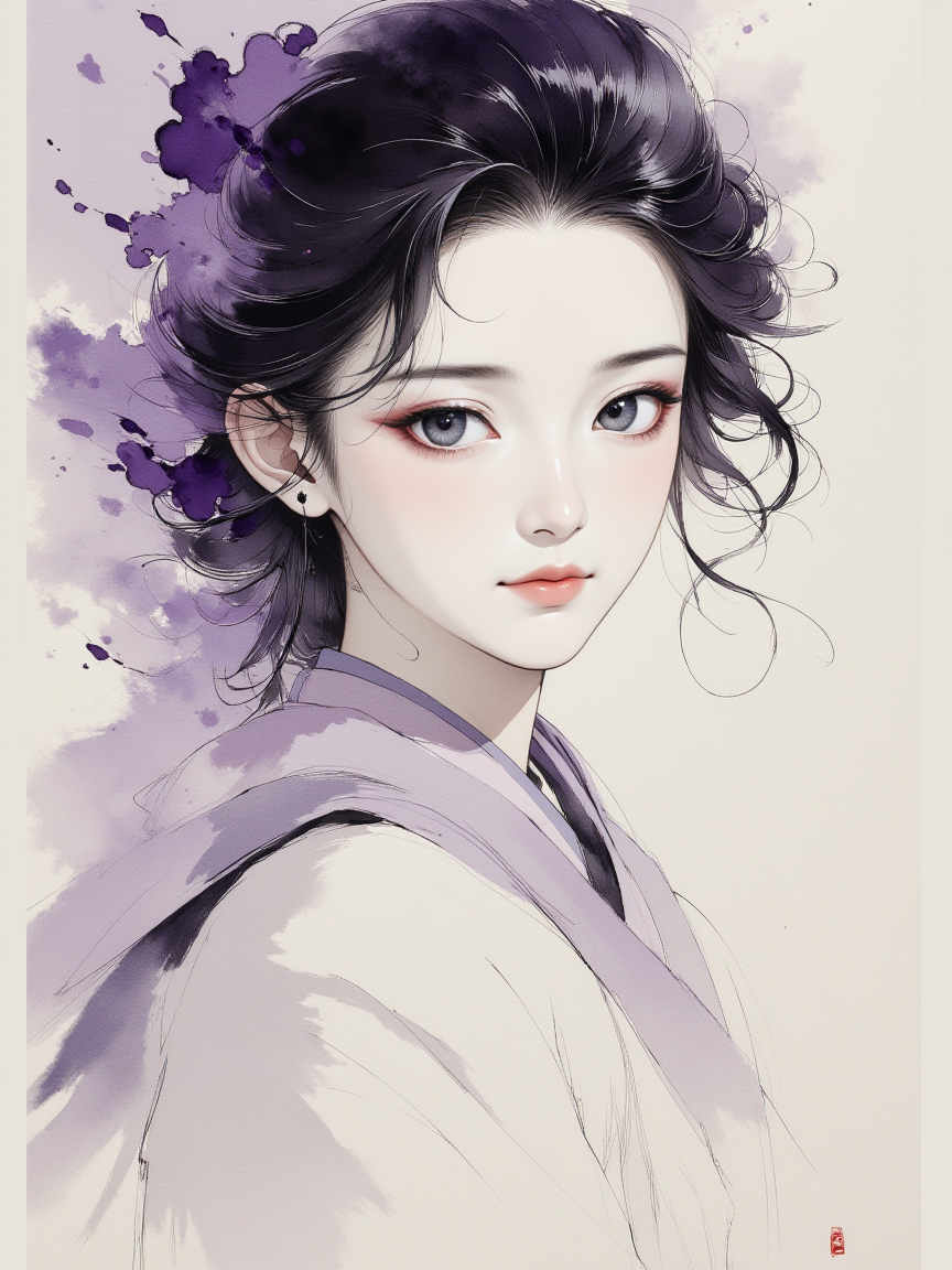 AIGC国画革命:动态沙粒与绸缎摩擦算法,武侠美学遇上赛博水墨!