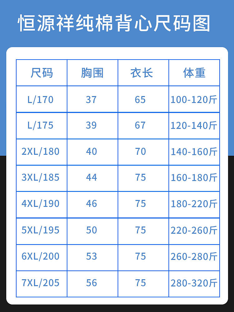 大码男背心电商详情主图SKU