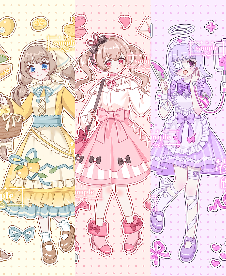 二次元贴纸咕卡可爱女孩（图ZMzg5MTgzOTk2） - 商业插画 - 站酷设计师nanana7原创素材 - 站酷ZCOOL