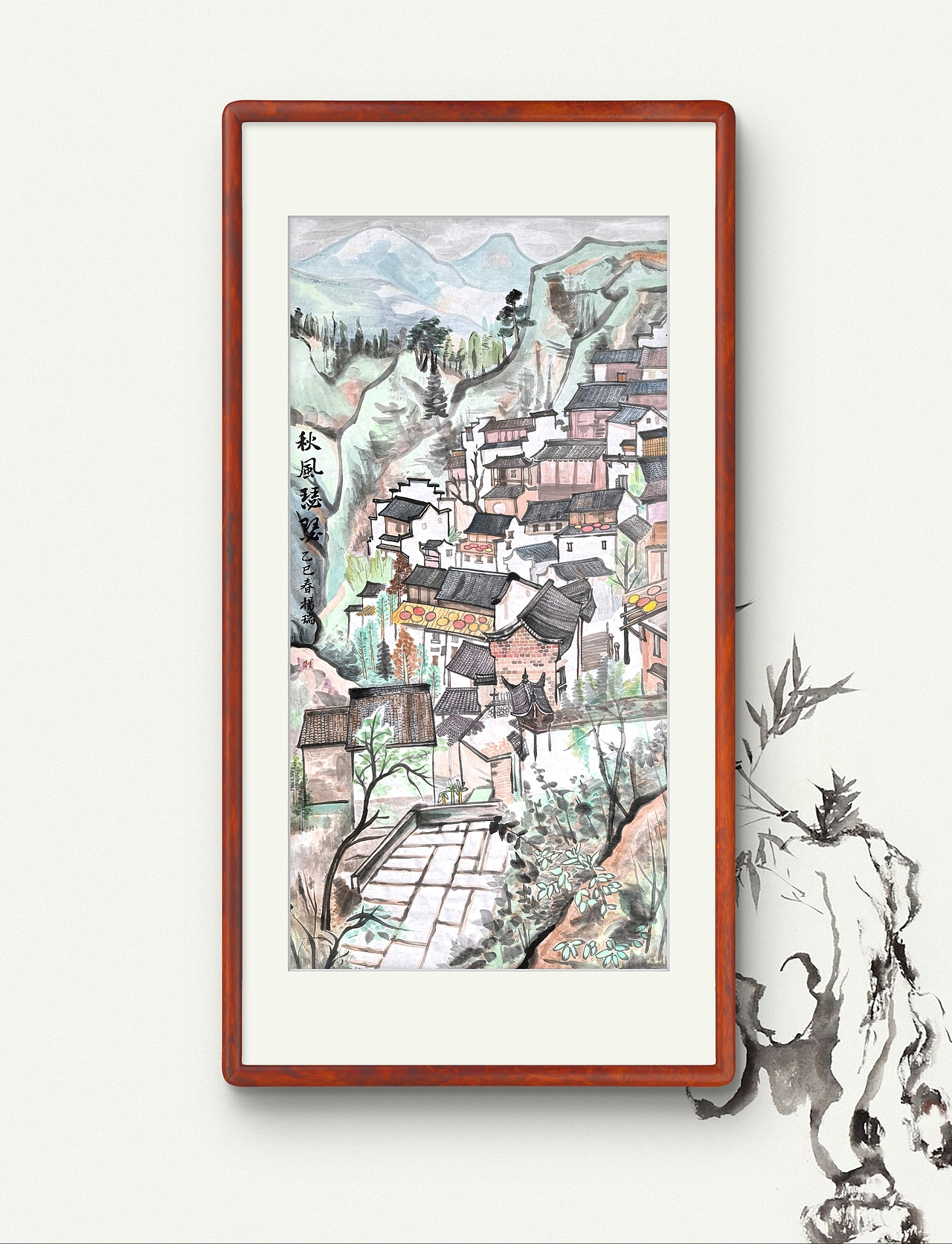 秋风瑟瑟杨瑞作品中国画山水人文风情#国风装饰 #（图ZMzg5MTg1NTY0） - 绘画 - 站酷设计师中国画家湖北杨瑞原创素材 - 站酷ZCOOL