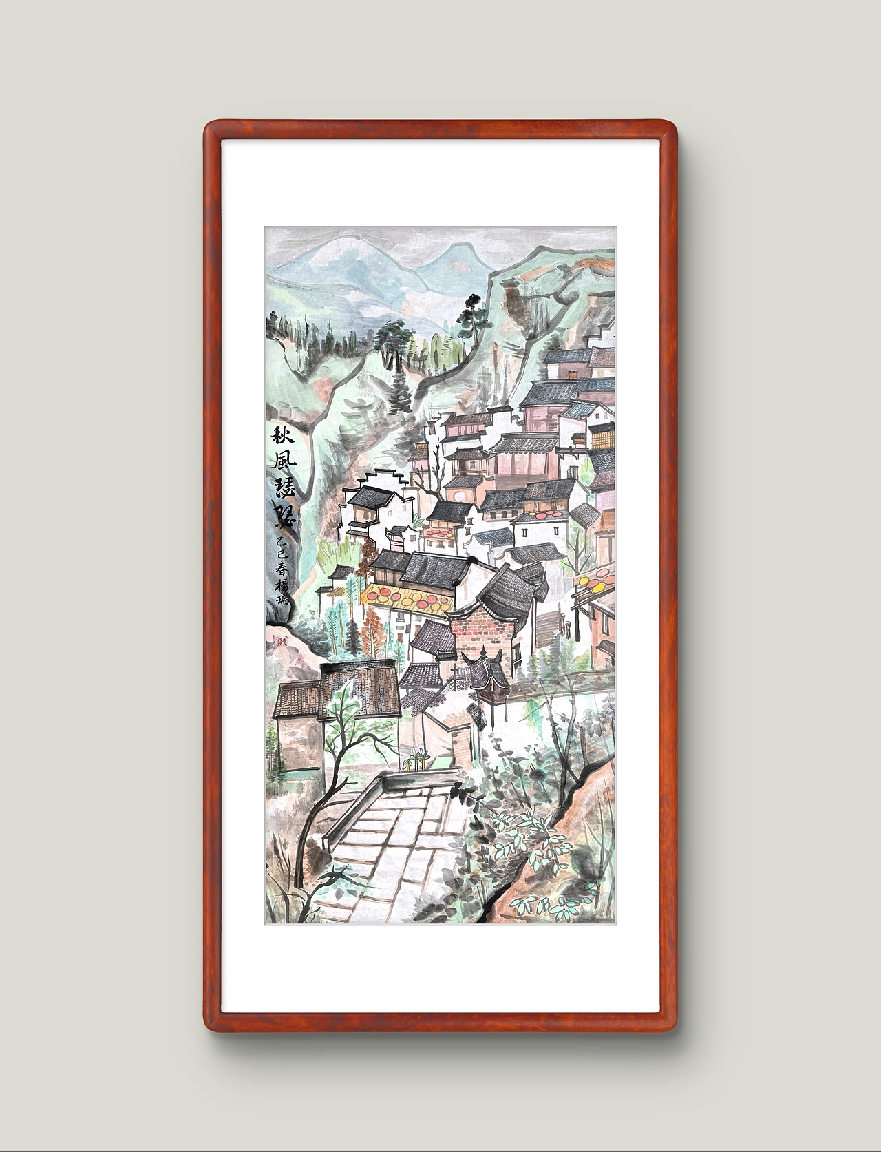 秋风瑟瑟杨瑞作品中国画山水人文风情#国风装饰 #（图ZMzg5MTg1NTcy） - 绘画 - 站酷设计师中国画家湖北杨瑞原创素材 - 站酷ZCOOL