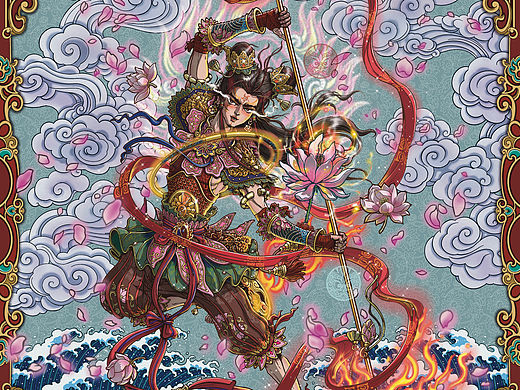 画我心中的哪吒
