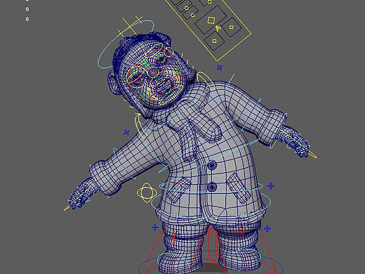 卡通角色骨骼+面部绑定