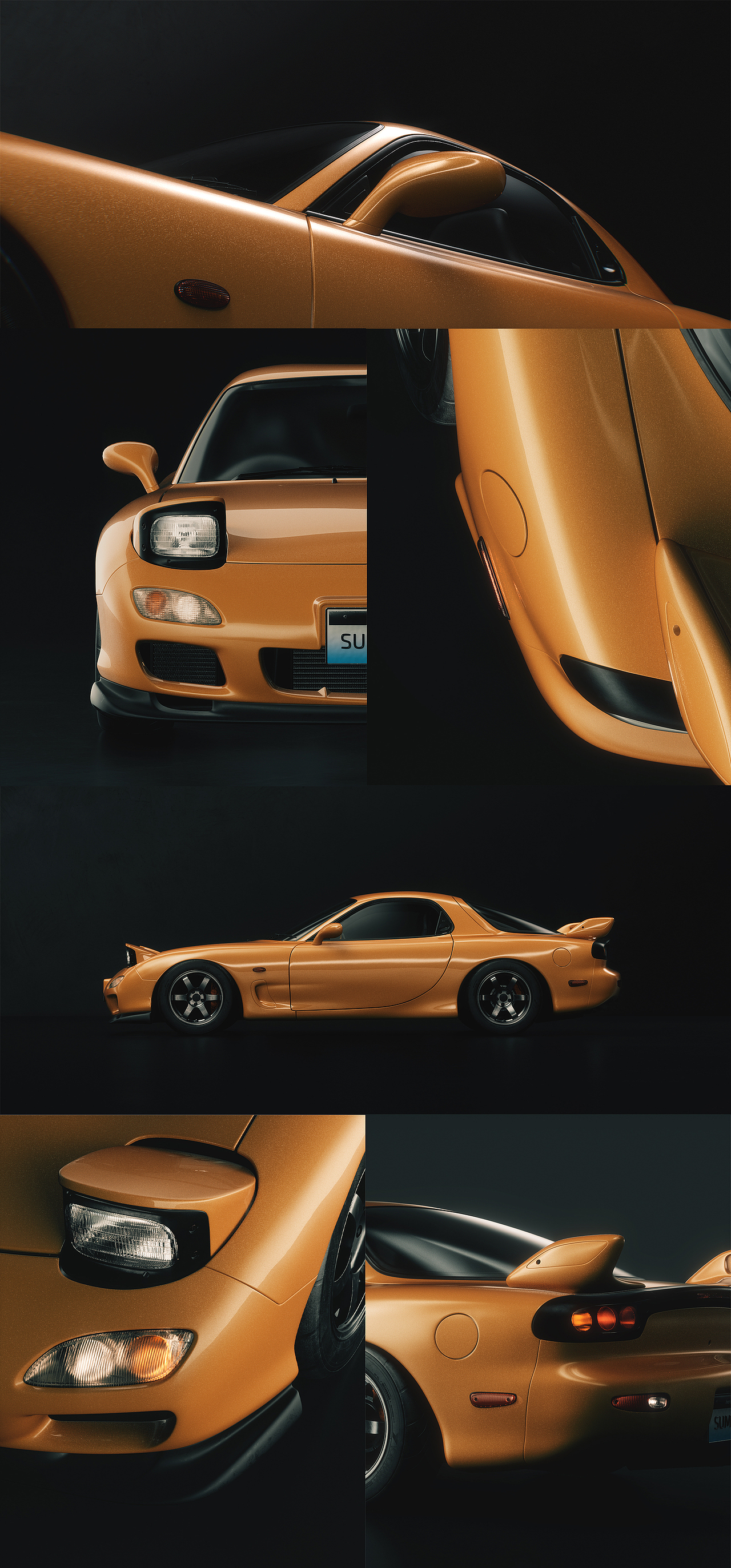Mazda RX-7「夏天吹吹风」（图ZMzg5MjIwMDA4） - 机械/交通 - 站酷设计师YumaoYumao原创素材 - 站酷ZCOOL