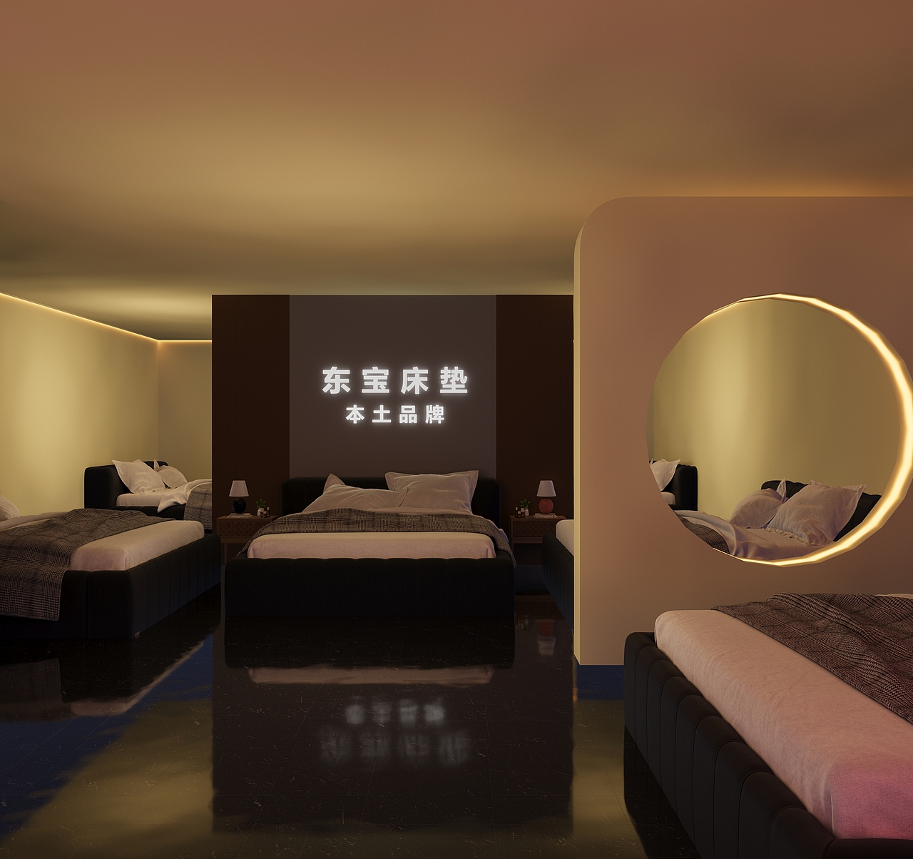 东宝床垫展厅建模➕oc渲染（图ZMzg5MjMyMTI0） - 商业空间设计 - 站酷设计师米奇视觉小龙原创素材 - 站酷ZCOOL
