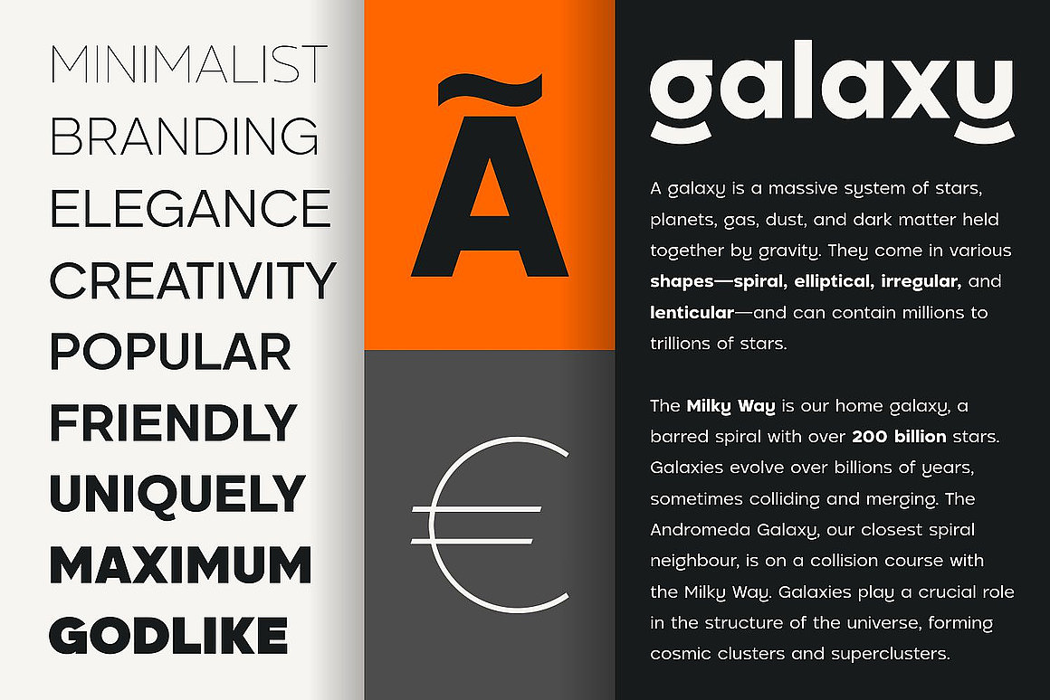 9字重品牌logo海报画册排版标题无衬线英文字体家族