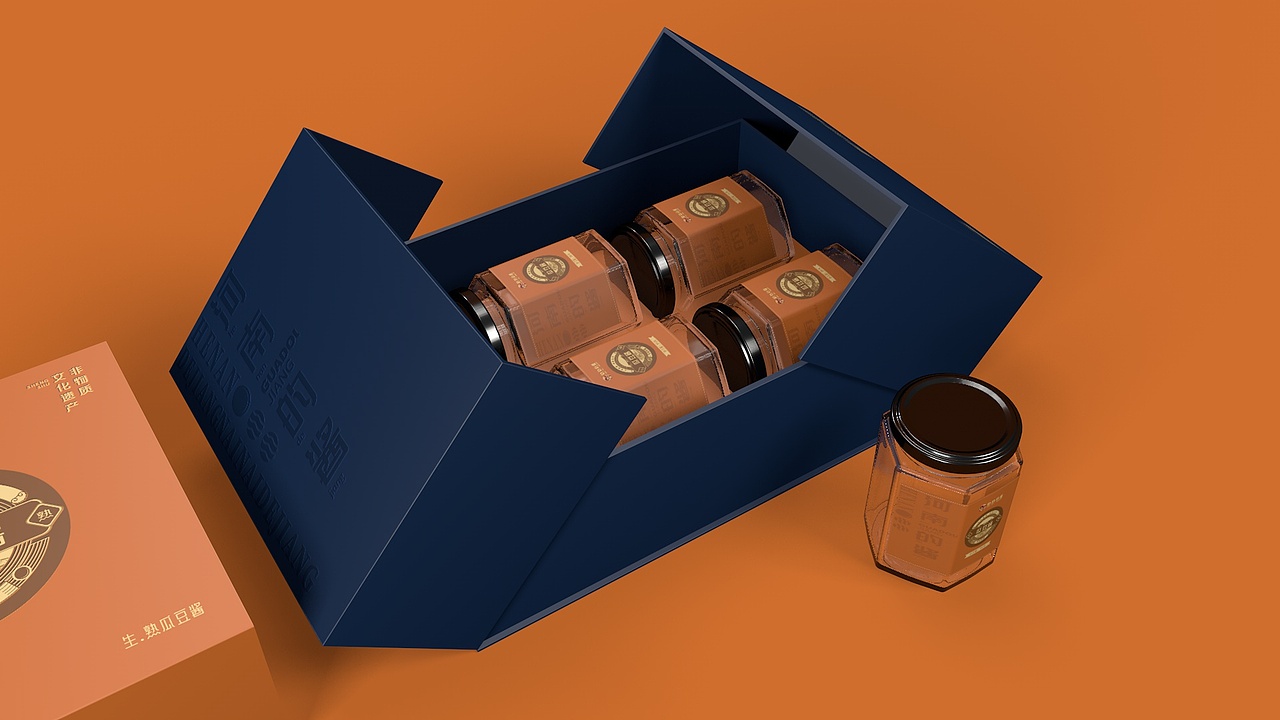奶奶的酱瓜豆酱礼盒包装设计