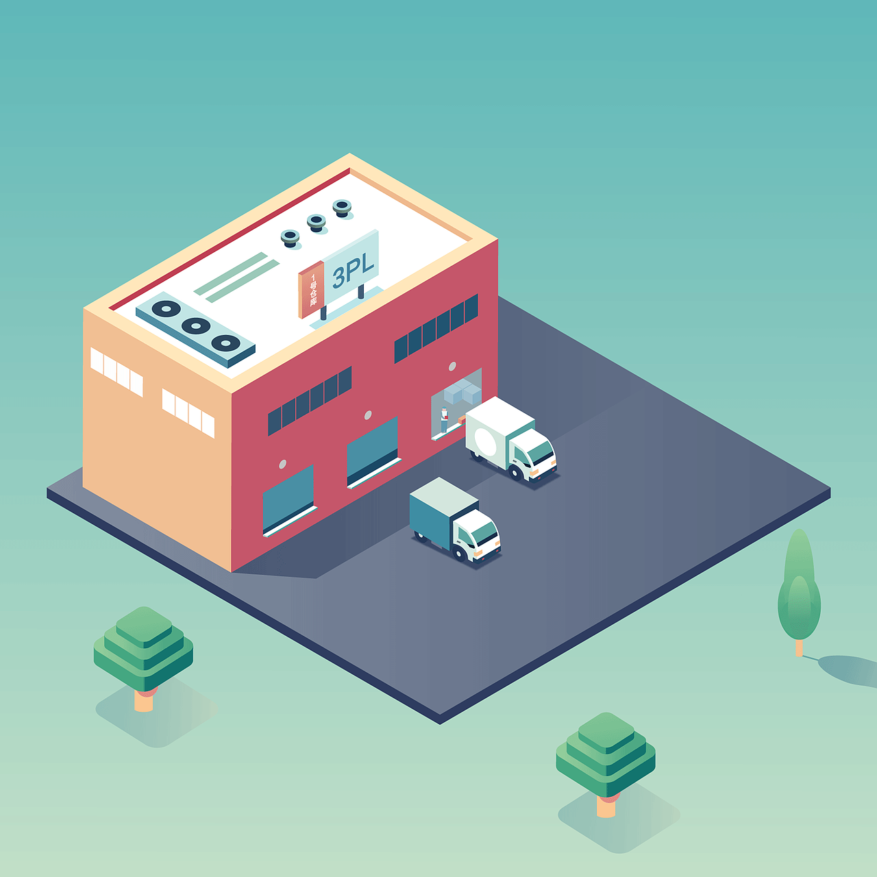 2.5D智慧物流地图与海报设计（图ZMzg5MjUyNzky） - 其他平面 - 站酷设计师Fancies223原创素材 - 站酷ZCOOL