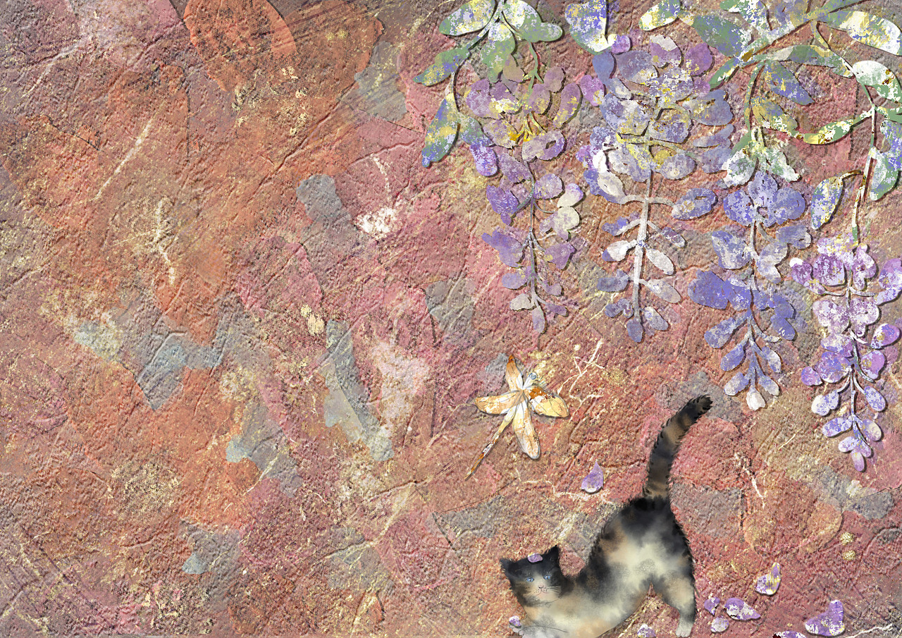 仿岩彩板绘繁花系列（图ZMzg5MjYxMjI0） - 创作习作 - 站酷设计师橘子味gf原创素材 - 站酷ZCOOL