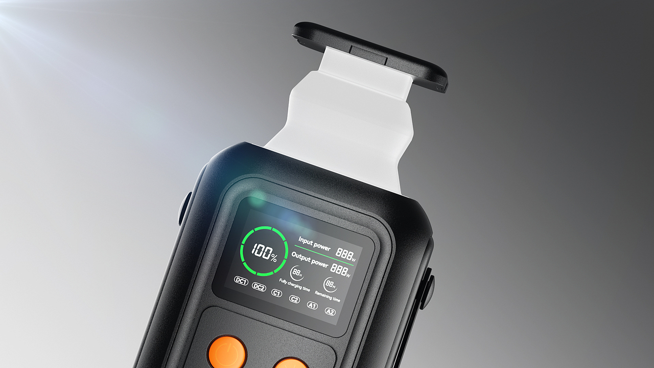 ASPERX 便携式、户外露营、移动电源三维视频渲染