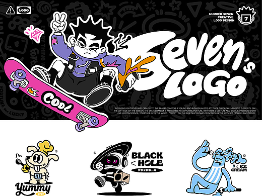 SEVEN'S LOGO｜2025卡通LOGO合集｜VOL.01（个人主页-ZNzE3NjkxNTY=） - Logo - 站酷设计师柒号选手seven原创素材 - 站酷ZCOOL