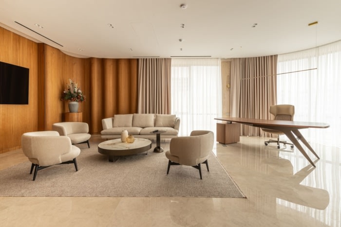 圆形的立面为内部几何形状提供了信息 营造出流畅而诱人的美感（图ZMTUwNjk1ODg=） - 资讯 - 站酷设计师凯悦办公装修原创素材 - 站酷ZCOOL